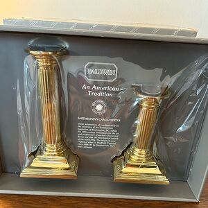 Baldwin Brass Smithsonian Candlestick Set